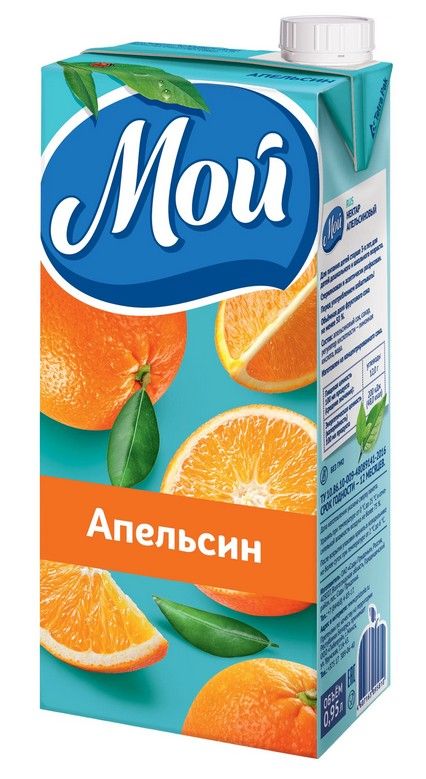 фото упаковки Сок Мой Апельсин нектар