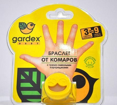 фото упаковки Gardex baby браслет от комаров с 3-мя сменными картриджами