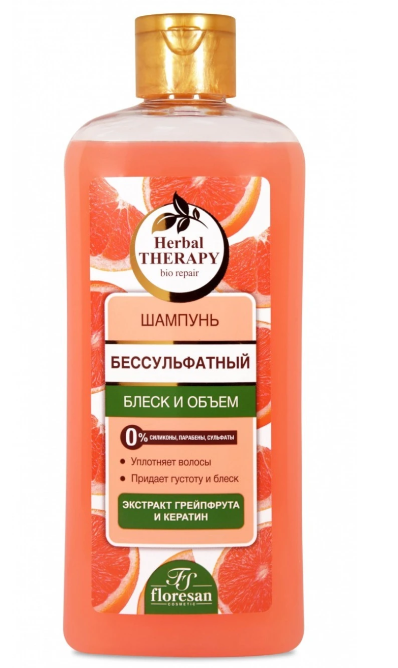 фото упаковки Floresan Herbal Therapy Шампунь бессульфатный Блеск и объём