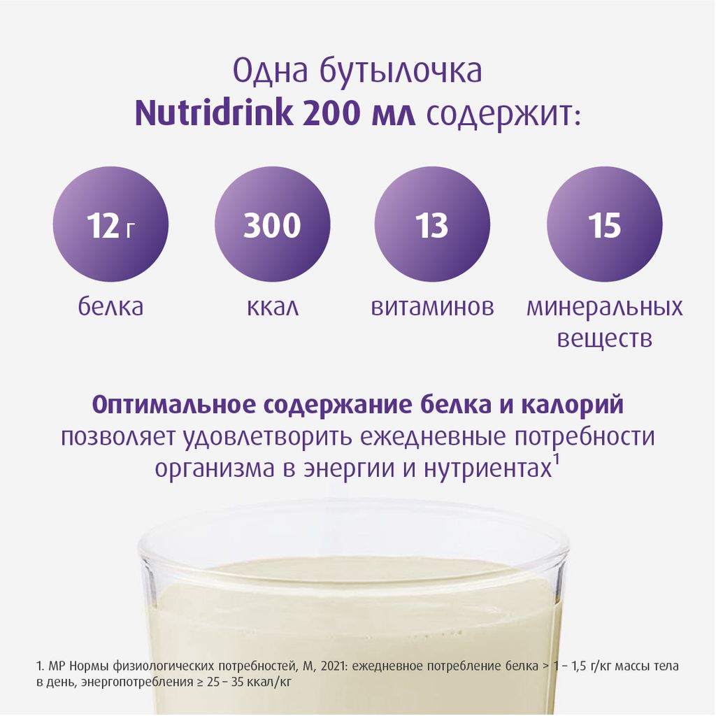 Nutridrink, лечебное диетическое высококалорийное питание, со вкусом банана, 200 мл, 1 шт.