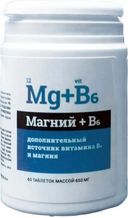 Магний B6 (БАД), 650 мг, таблетки, 60 шт.