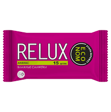 Relux Салфетки влажные освежающие, с ароматом ананаса, 15 шт.