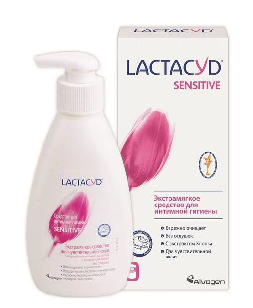 Lactacyd Sensitive Средство для интимной гигиены, гель, для чувствительной кожи, 200 мл, 1 шт.