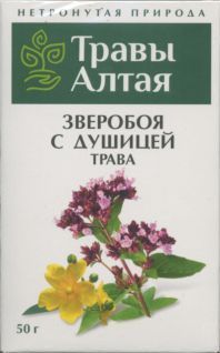 Травы Алтая Зверобоя трава с душицей, сырье растительное, 50 г, 1 шт.