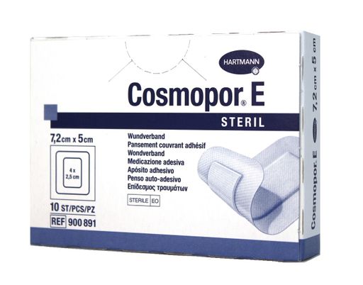 Cosmopor Е Повязка послеоперационная стерильная, 7.2х5см, повязка стерильная, 10 шт.