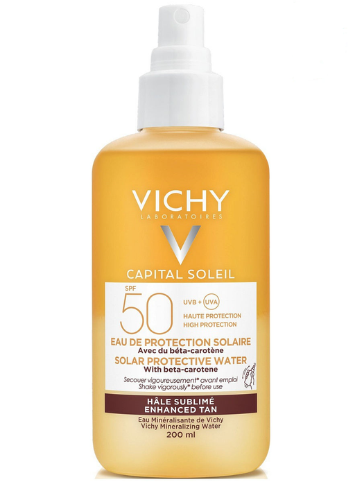 Vichy Capital Ideal Soleil Cолнцезащитный двухфазный спрей SPF50, активатор загара, 200 мл, 1 шт.