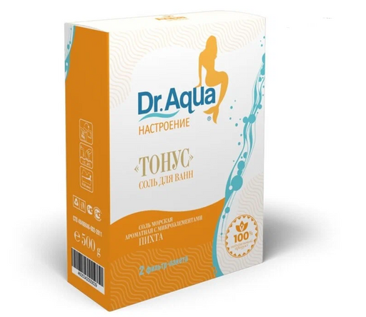Dr Aqua Соль для ванн морская, пихта, 250 г, 2 шт.