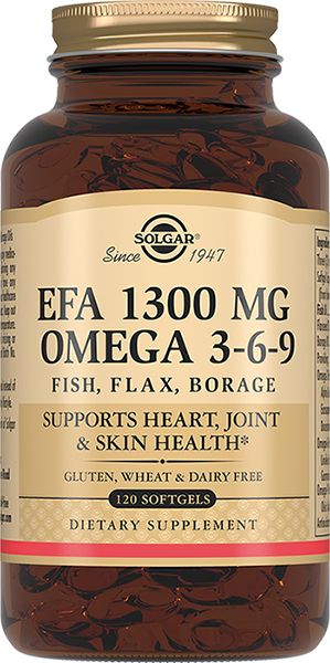 Solgar Комплекс жирных кислот 1300 мг омега 3-6-9, 1300 мг, капсулы, 120 шт.