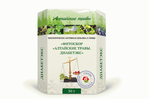 Алтайские травы Диабетэкс фитосбор, фиточай, 50 г, 1 шт.