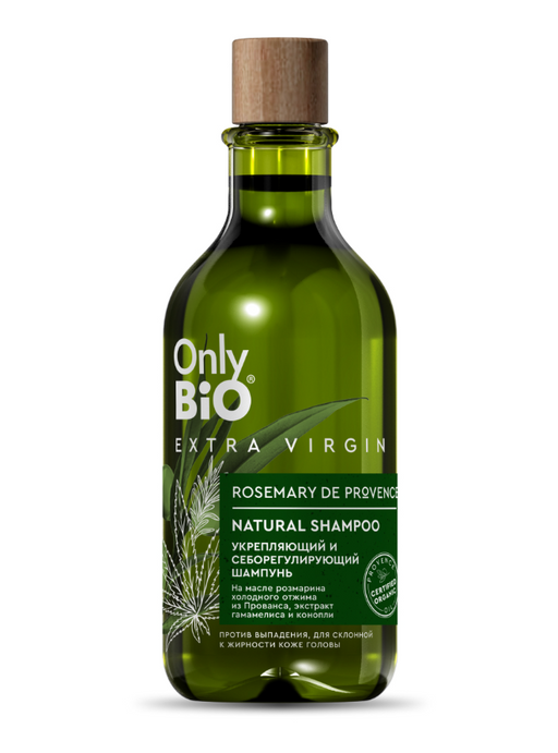 Only Bio Extra Virgin Шампунь для волос, шампунь, укрепляющий и себорегулирующий, 350 мл, 1 шт.