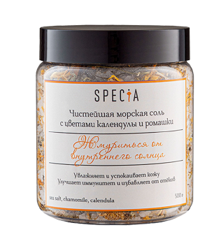 Specia Морская соль с цветами календулы и ромашки, 500 г, 1 шт.