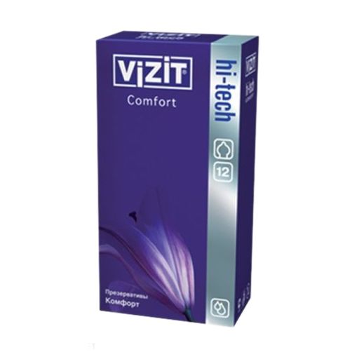 Презервативы Vizit Hi-Tech Comfort, презерватив, 12 шт.