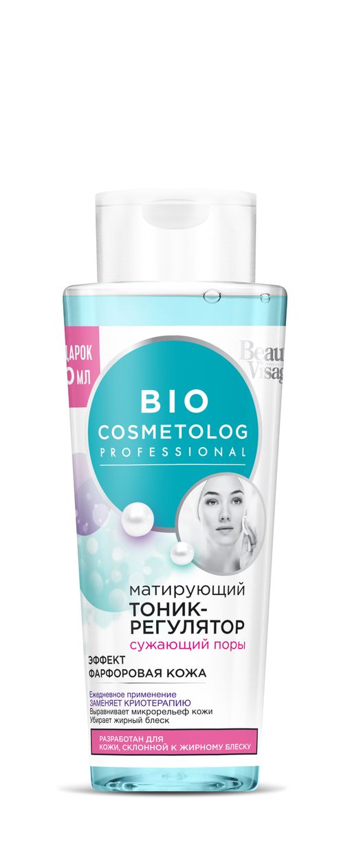 Bio Cosmetolog Тоник-регулятор сужающий поры, тоник для лица, для жирной кожи, 260 мл, 1 шт.