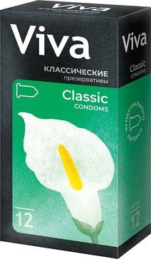 Презервативы Viva, презерватив, классический, 12 шт.