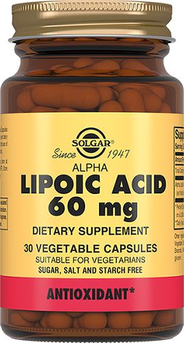 Solgar Альфа-липоевая кислота 60 мг, 60 мг, капсулы, 30 шт.