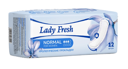 Lady Fresh Прокладки урологические Нормал, 3 капли, прокладки урологические, 12 шт.